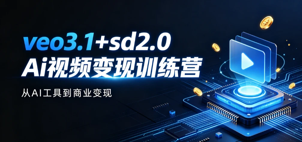 【精】veo3.1+sd2.0Ai视频变现训练营,从AI工具到商业变现