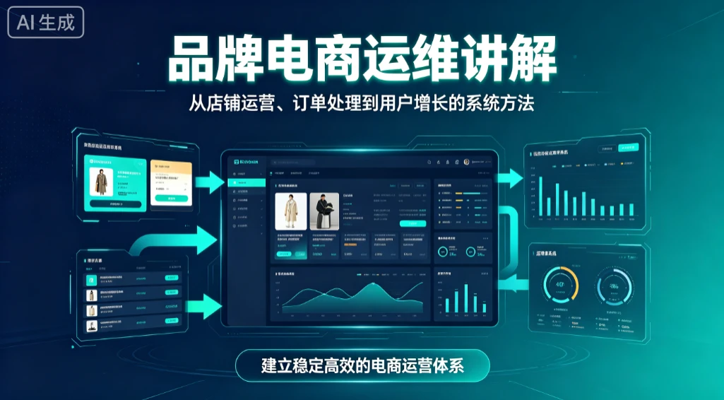 品牌电商运维讲解,从店铺运营、订单处理到用户增长的系统方法