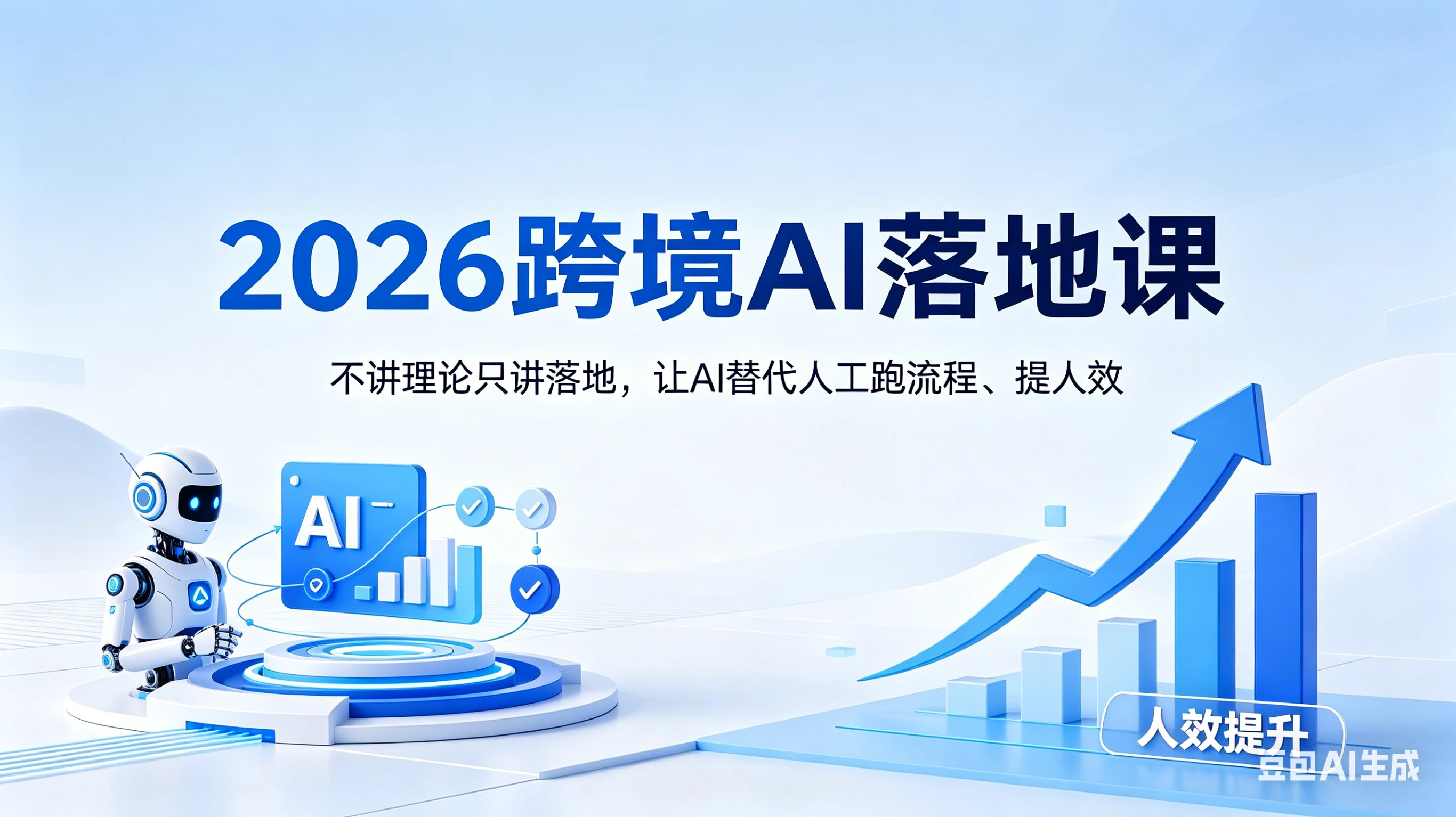 【精】2026跨境AI落地课,不讲理论只讲落地,让AI替代人工跑流程、提人效