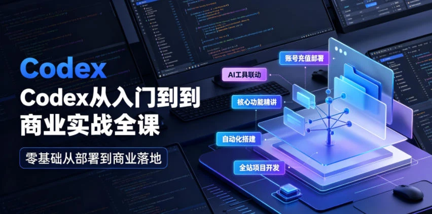 【精】Codex从入门到商业实战全课|账号充值部署、AI工具联动、核心功能精讲、自动化搭建、全站项目开发零基础教程