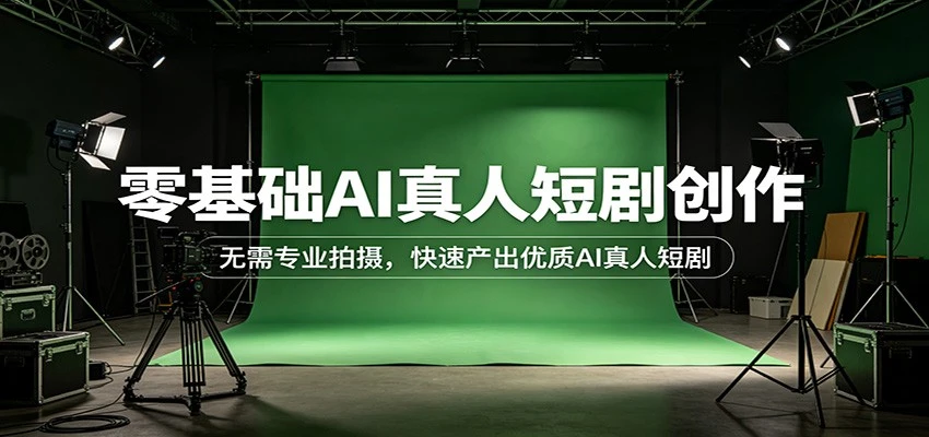 【精】零基础AI真人短剧创作：无需专业拍摄，快速产出优质AI真人短剧