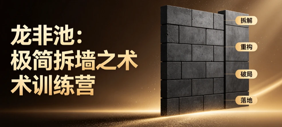 【精】龙非池:极简拆墙之术训练营_龙非池(环游中国)从复杂问题到极简破局
